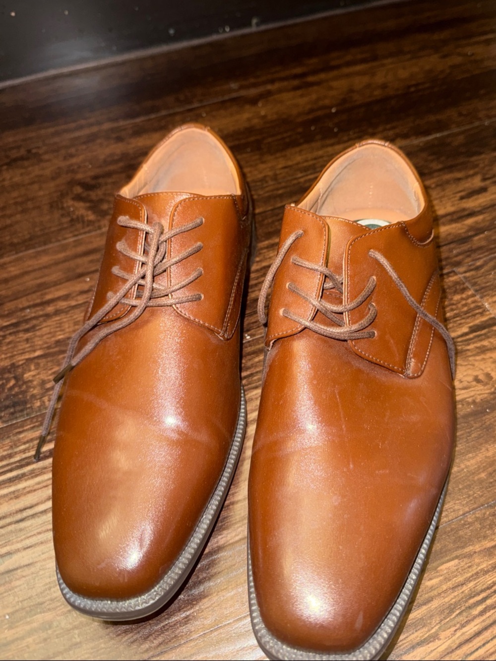 Nunn Bush Tan Leather Derby Dress Shoes